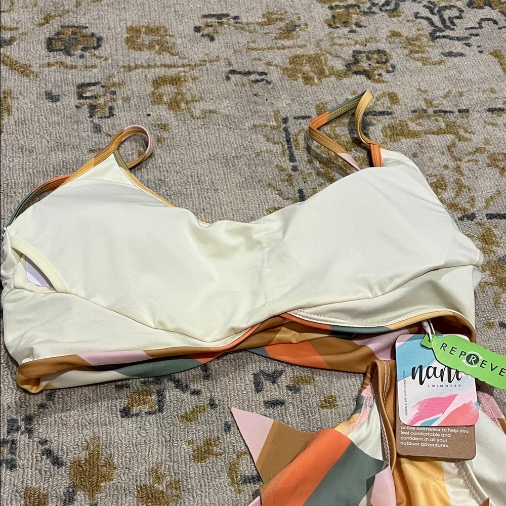 NWT Nani Swim Bikini - Surf Stripe - Tone Crop and Tied Up Bottom - Picture 9 of 9